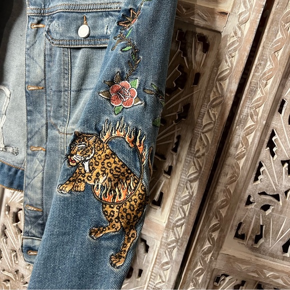 Zadig & Voltaire Denim Tattoo Jacket size xs - Picture 5 of 7